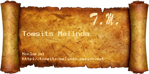 Tomsits Melinda névjegykártya