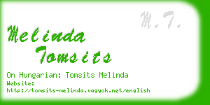 melinda tomsits business card